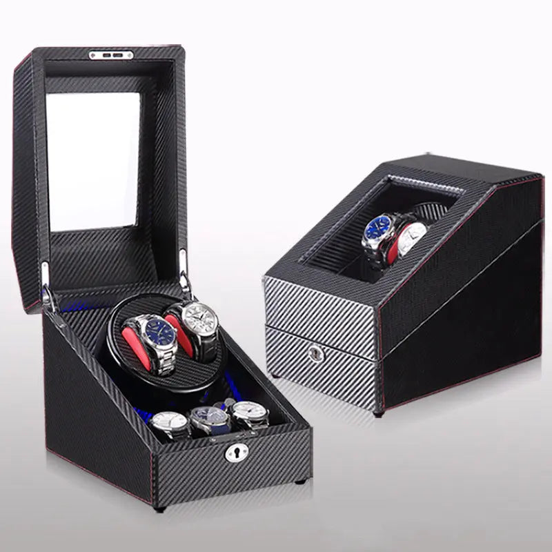 Watch winding box, watch shaker, storage box, LED light, lid open and stop, watch shaker eprolo