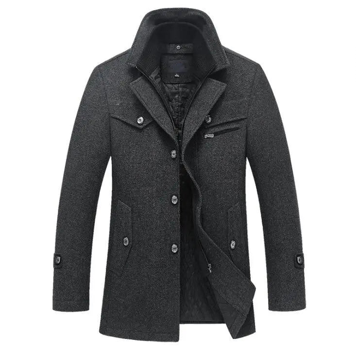 Winter Wool Coat Slim Fit Jackets Men Casual Outerwear eprolo