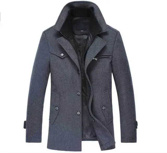 Winter Wool Coat Slim Fit Jackets Men Casual Outerwear eprolo