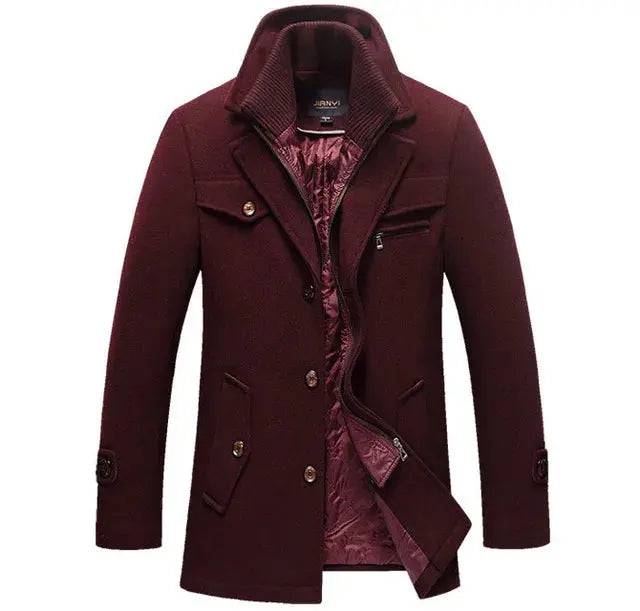 Winter Wool Coat Slim Fit Jackets Men Casual Outerwear eprolo