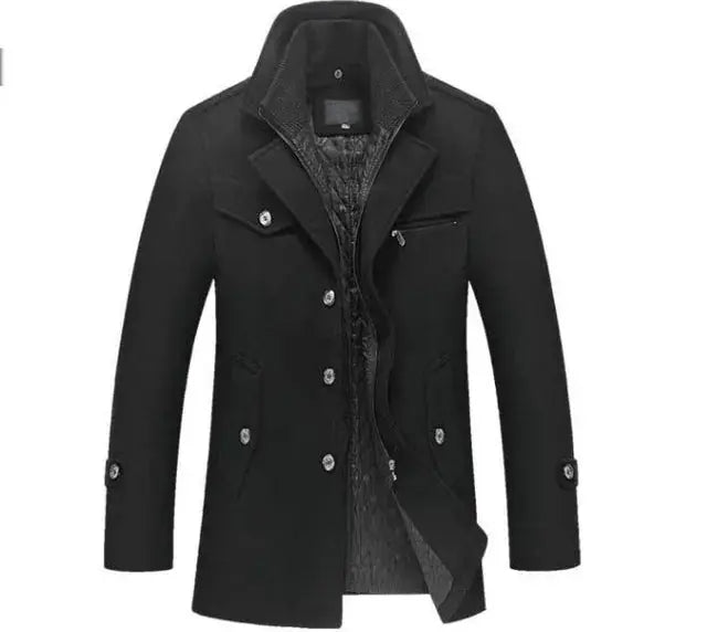 Winter Wool Coat Slim Fit Jackets Men Casual Outerwear eprolo