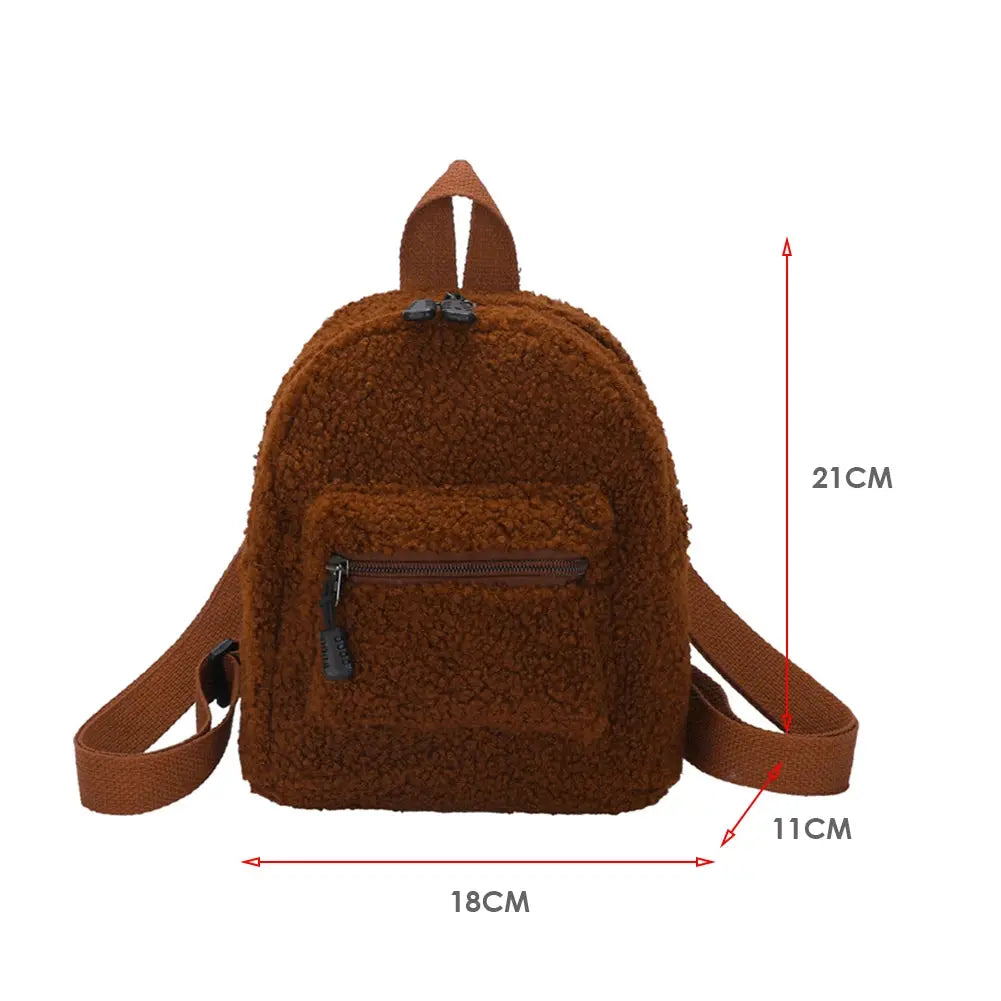 Women Vintage PU Leather Small Backpack New Fashion Lychee Pattern Mini School Bags Female Solid Color Shoulder Bags Rucksack