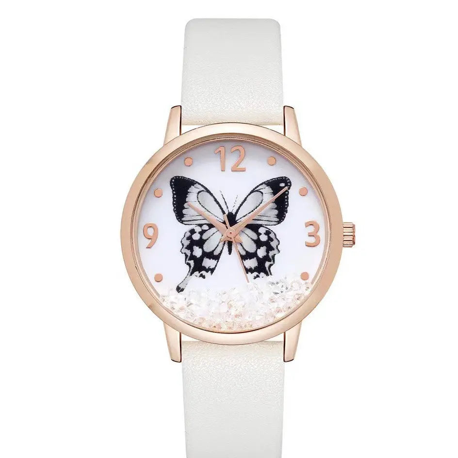 Women's Fashion Numbers Rhinestone Butterfly Quartz Watch eprolo