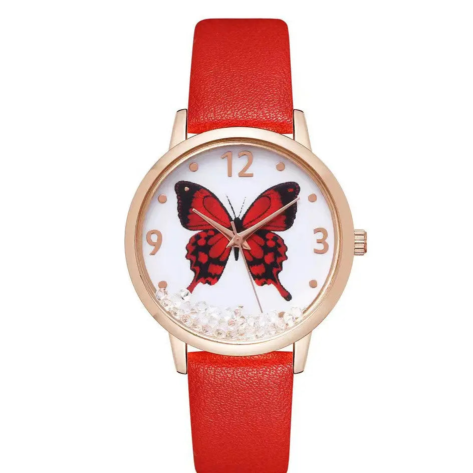 Women's Fashion Numbers Rhinestone Butterfly Quartz Watch eprolo