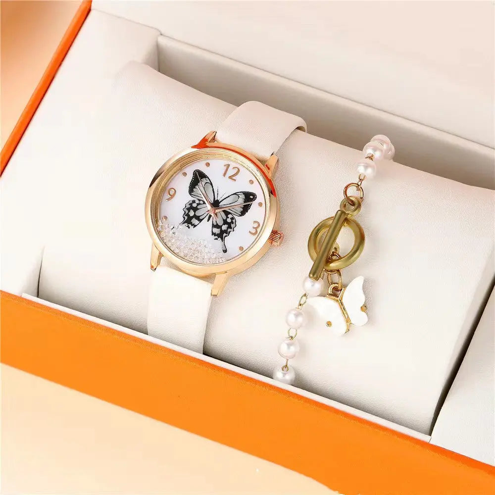 Women's Fashion Numbers Rhinestone Butterfly Quartz Watch eprolo