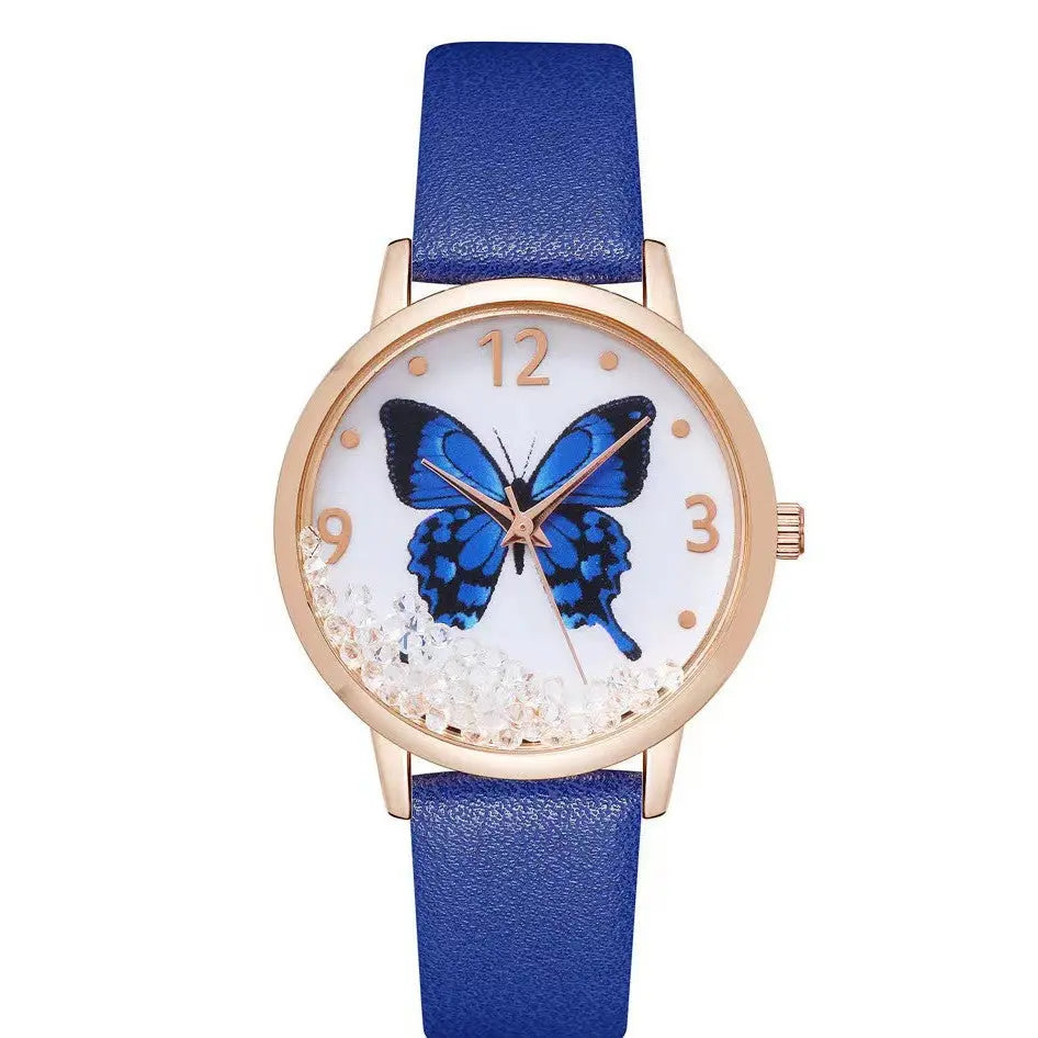 Women's Fashion Numbers Rhinestone Butterfly Quartz Watch eprolo