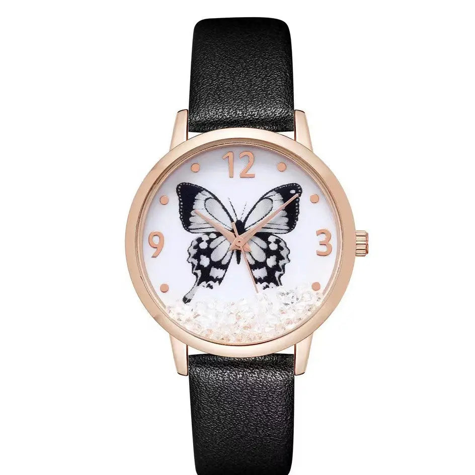 Women's Fashion Numbers Rhinestone Butterfly Quartz Watch eprolo