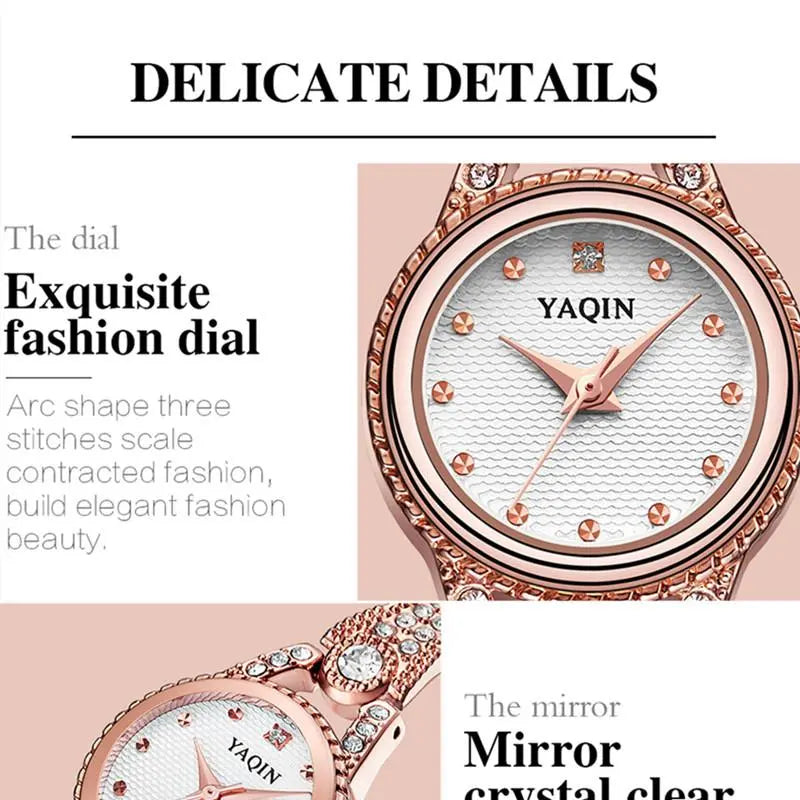 YAQIN women watch with diamond ladies jewelry bracelet watch eprolo